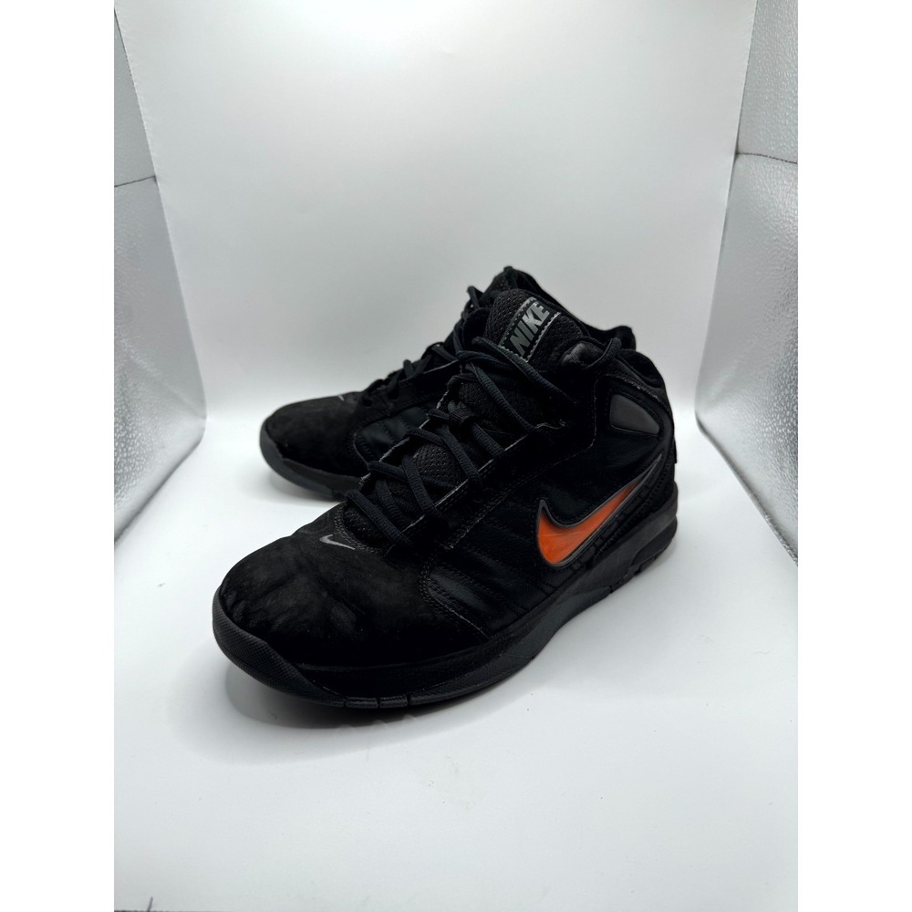 Nike Team Hype GS 415243-001 Kids 6.5 Sneakers Black Suede Basketball Shoes